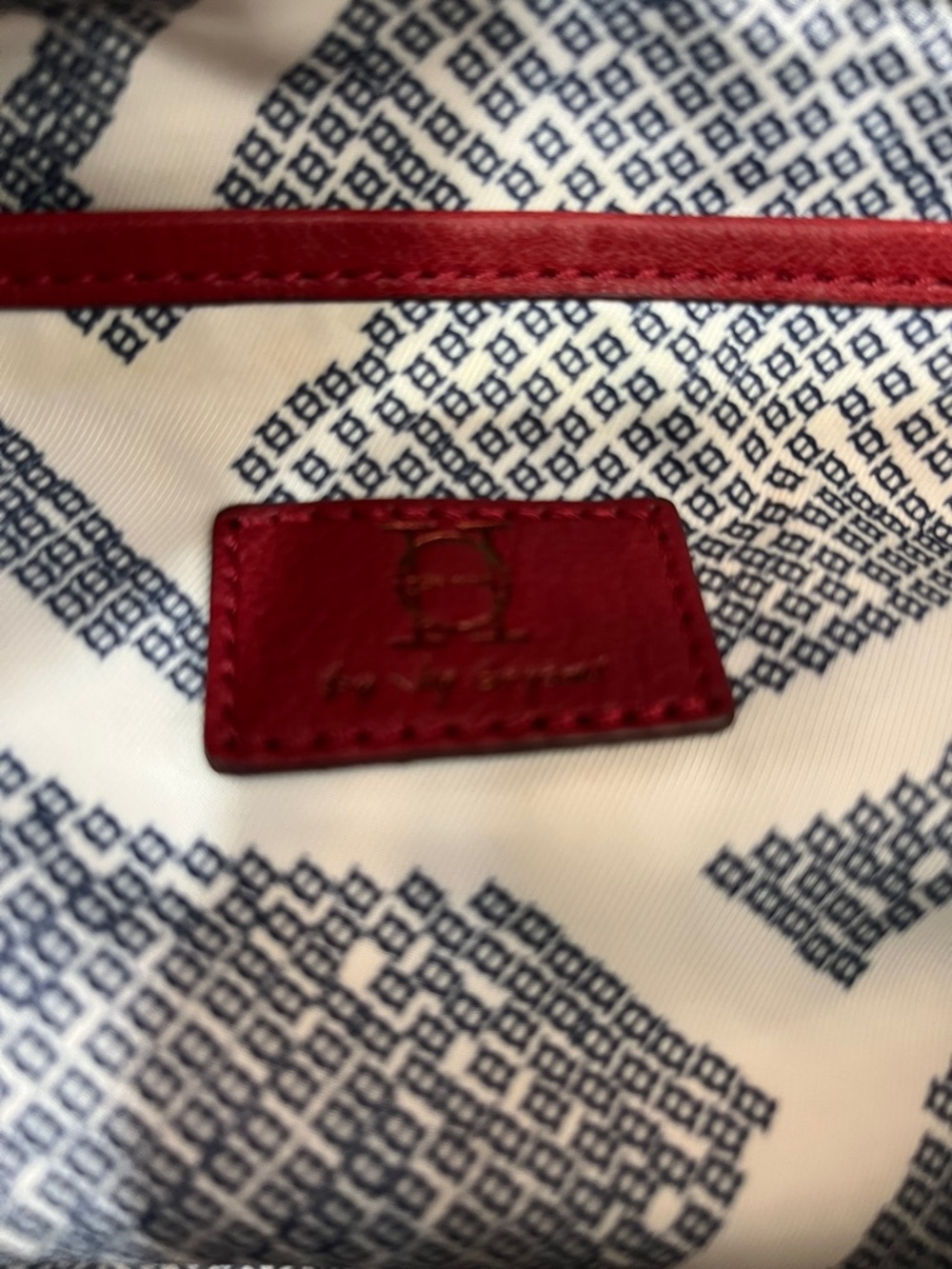 Red Leather Accent Women's Bag -Joy Grayson